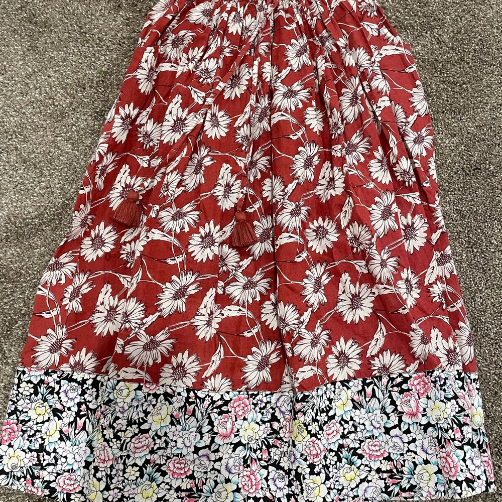 Lulaland Red and White Floral Skirt